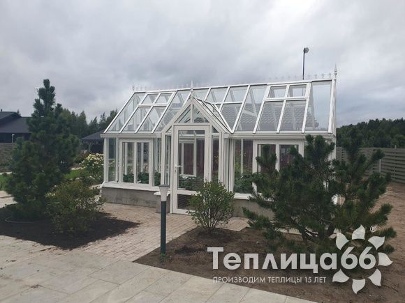 Теплица Salisbury (Солсбери) с тамбуром под стекло (14 м²)